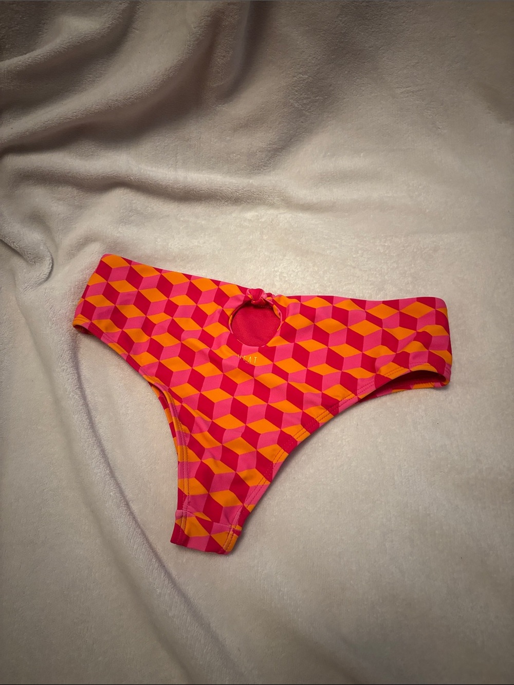 Pink & Orange Bikini Bottoms with open back